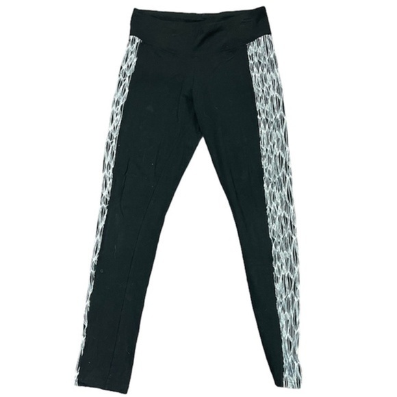 Eric & Lani Black leggings with side graphic print - Picture 1 of 6